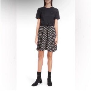 KENZO Mixed Media Fit & Flare Dress